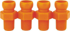 Loc-Line - 4 Piece, 1/4" Hose ID, Male to Female Coolant Hose Connector - 1/8" NPT, For Loc-Line Modular Hose Systems - All Tool & Supply