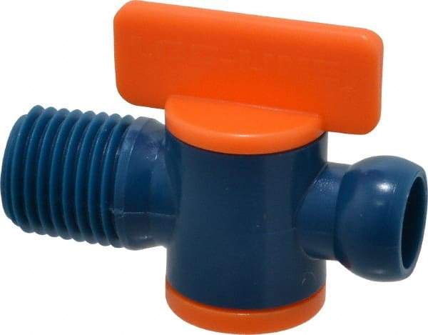 Loc-Line - 2 Piece, 1/4" ID Coolant Hose NPT Valve - Male to Female Connection, Acetal Copolymer Body, 1/4 NPT, Use with Loc-Line Modular Hose Systems - All Tool & Supply