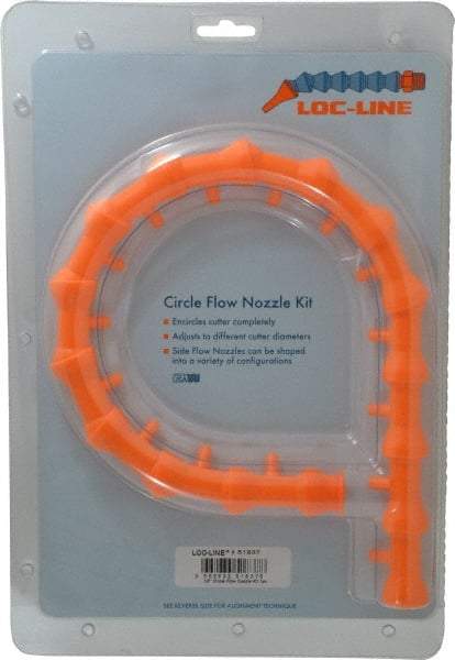 Loc-Line - 1/2" Hose Inside Diam x 1/2" Nozzle Diam, Coolant Hose Nozzle Kit - For Use with Loc-Line Modular Hose System, 16 Pieces - All Tool & Supply