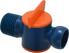 Loc-Line - 2 Piece, 1/2" ID Coolant Hose NPT Valve - Male to Female Connection, Acetal Copolymer Body, 1/2 NPT, Use with Loc-Line Modular Hose Systems - All Tool & Supply