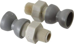 Cedarberg - 2 Piece, 1/4" Hose ID, Female to Male Coolant Hose Pipe Thread Connector - 1/8" NPT, For Snap-Loc Modular Hose Systems - All Tool & Supply