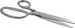 Heritage Cutlery - 3-1/2" LOC, 8-1/2" OAL Chrome Plated Standard Shears - Right Hand, Metal Straight Handle, For General Purpose Use - All Tool & Supply