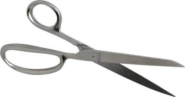 Heritage Cutlery - 4-1/4" LOC, 9-1/2" OAL Stainless Steel Standard Shears - Right Hand, Metal Straight Handle, For General Purpose Use - All Tool & Supply