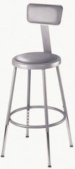 NPS - 18 to 26" High, Adjustable Height Stool - Vinyl Seat, Gray - All Tool & Supply