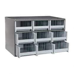 Akro-Mils - 9 Drawer, Small Parts Modular Steel Frame Storage Cabinet - 11" Deep x 17" Wide x 11" High - All Tool & Supply