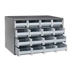 Akro-Mils - 16 Drawer, Small Parts Modular Steel Frame Storage Cabinet - 11" Deep x 17" Wide x 11" High - All Tool & Supply