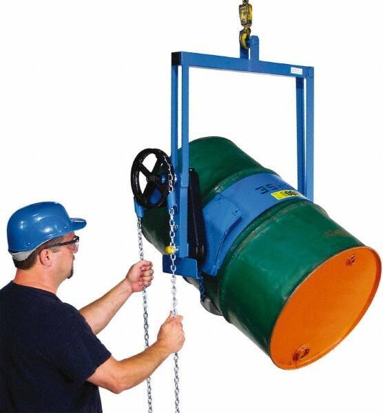 Made in USA - 1,500 Lb Load Capacity, 55 Gal Drum Carrier - 10" Wide x 39" High - All Tool & Supply