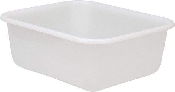 Rubbermaid - 2.8 Gal, White Polyethylene Tote Container - Nesting, 14.4" Long x 12.4" Wide x 5.4" High - All Tool & Supply