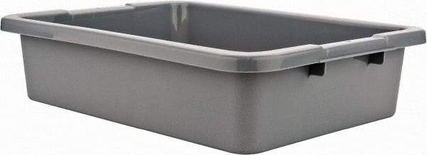 Rubbermaid - 4.6 Gal, Gray Polyethylene Tote Container - Nesting, 20" Long x 15" Wide x 5" High - All Tool & Supply