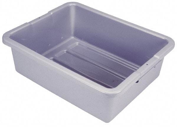 Rubbermaid - 7.1 Gal, Gray Polyethylene Tote Container - Nesting, 21-1/2" Long x 17.1" Wide x 7" High - All Tool & Supply