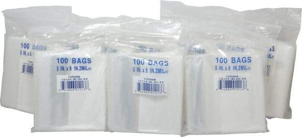 Value Collection - 5 x 8", 2 mil Self-Seal Polybags - Regular-Duty with White Marking Block - All Tool & Supply