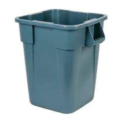 Rubbermaid - 40 Gal Gray Square Trash Can - Polyethylene, 28-3/4" High x 23-1/2" Long x 23-1/2" Wide - All Tool & Supply