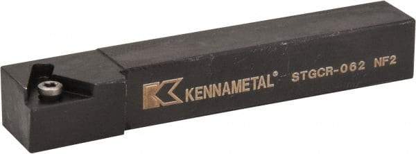 Kennametal - STGC, Right Hand Cut, 0° Lead Angle, 3/8" Shank Height x 3/8" Shank Width, Neutral Rake Indexable Turning Toolholder - 2-1/2" OAL, TC..21.5. Insert Compatibility, Series Screw-On - All Tool & Supply