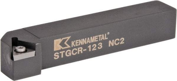 Kennametal - STGC, Right Hand Cut, 0° Lead Angle, 3/4" Shank Height x 3/4" Shank Width, Neutral Rake Indexable Turning Toolholder - 4-1/2" OAL, TC..32.5. Insert Compatibility, Series Screw-On - All Tool & Supply