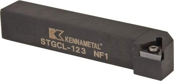 Kennametal - STGC, Left Hand Cut, 0° Lead Angle, 3/4" Shank Height x 3/4" Shank Width, Neutral Rake Indexable Turning Toolholder - 4-1/2" OAL, TC..32.5. Insert Compatibility, Series Screw-On - All Tool & Supply