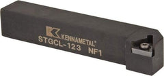 Kennametal - STGC, Left Hand Cut, 0° Lead Angle, 3/4" Shank Height x 3/4" Shank Width, Neutral Rake Indexable Turning Toolholder - 4-1/2" OAL, TC..32.5. Insert Compatibility, Series Screw-On - All Tool & Supply