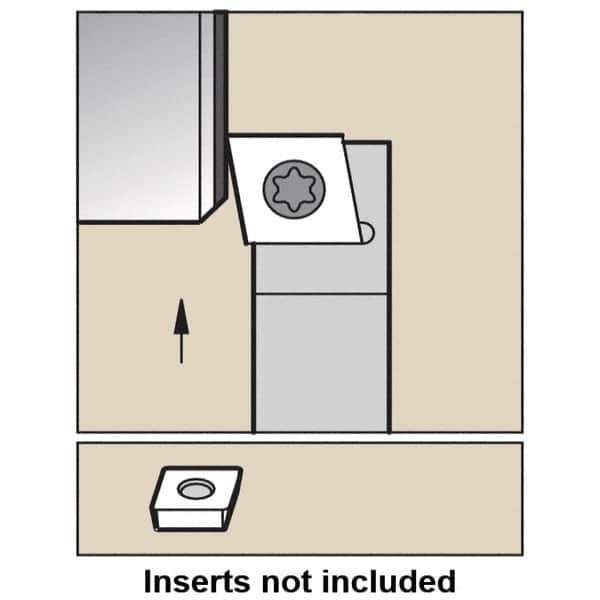 Kennametal - SCFP, Right Hand Cut, 0° Lead Angle, 1/2" Shank Height x 1/2" Shank Width, Positive Rake Indexable Turning Toolholder - 3-1/2" OAL, CP..32.5. Insert Compatibility, Series Screw-On - All Tool & Supply