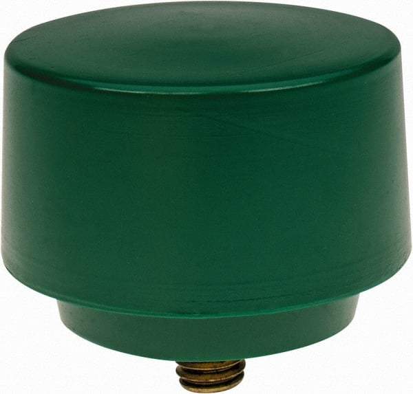 NUPLA - 2-1/2" Face Diam, Grade Tough, Green Hammer Tip/Face - Brass - All Tool & Supply