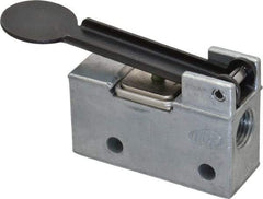 ARO/Ingersoll-Rand - 0.195 CV Rate & 7.5 CFM 3 Way Air Valve - Fingertip Lever, Spring Return, 150 Max psi - All Tool & Supply