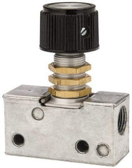 ARO/Ingersoll-Rand - 0.195 CV Rate & 7.5 CFM 3 Way Air Valve - Panel Button, Spring Return, 150 Max psi - All Tool & Supply