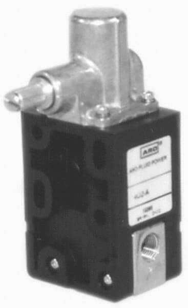 ARO/Ingersoll-Rand - 0.195 CV Rate & 7.5 CFM 3 Way Air Valve - One-Way Counterclockwise, Spring Return, 150 Max psi - All Tool & Supply