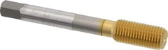 OSG - 7/16-20 UNF H5 Thread Limit Modified Bottoming Thread Forming Tap - Cobalt, TiN Finish, 3-5/32" OAL, 1-7/16" Thread Length, Right Hand Thread, Series HY-PRO NRT - All Tool & Supply