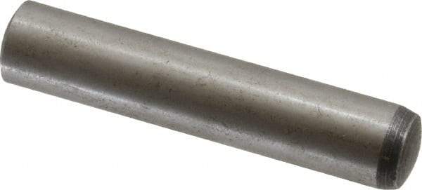 Value Collection - 10mm Diam x 50mm Pin Length Alloy Steel Standard Dowel Pin - C 58-62 Hardness, 37,100 Lb Breaking Strength, 1 Rounded End - All Tool & Supply