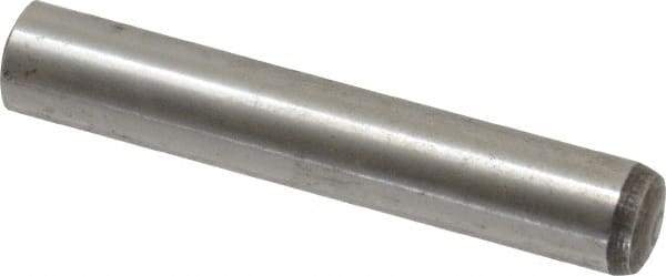 Value Collection - 10mm Diam x 60mm Pin Length Alloy Steel Standard Dowel Pin - C 58-62 Hardness, 37,100 Lb Breaking Strength, 1 Rounded End - All Tool & Supply