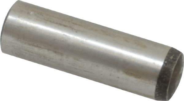 Value Collection - 12mm Diam x 40mm Pin Length Alloy Steel Standard Dowel Pin - C 58-62 Hardness, 53,400 Lb Breaking Strength, 1 Rounded End - All Tool & Supply