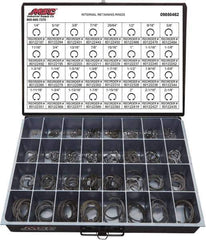 Value Collection - 640 Piece, 1/4 to 2-1/8", SpRing Assortment Steel, Snap Internal Retaining Ring Assortment - Includes Compartmented Case - All Tool & Supply