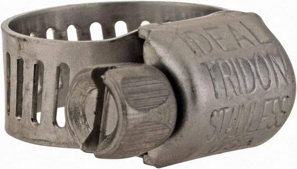 IDEAL TRIDON - SAE Size 4, 5/16 to 5/8" Diam, Stainless Steel Miniature Worm Drive Clamp - 5/16" Wide, Material Grade 301, Series 350 - All Tool & Supply