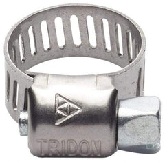 IDEAL TRIDON - SAE Size 188, 2-1/16 to 12-1/4" Diam, Stainless Steel Worm Drive Clamp - 1/2" Wide, Material Grade 201/305, Series 620 - All Tool & Supply