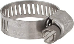 IDEAL TRIDON - SAE Size 6, 5/16 to 7/8" Diam, Stainless Steel Miniature Worm Drive Clamp - 5/16" Wide, Material Grade 301, Series 350 - All Tool & Supply