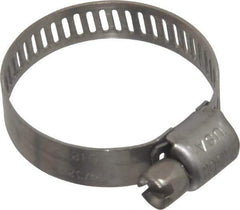 IDEAL TRIDON - SAE Size 12, 9/16 to 1-1/4" Diam, Stainless Steel Miniature Worm Drive Clamp - 5/16" Wide, Material Grade 301, Series 350 - All Tool & Supply