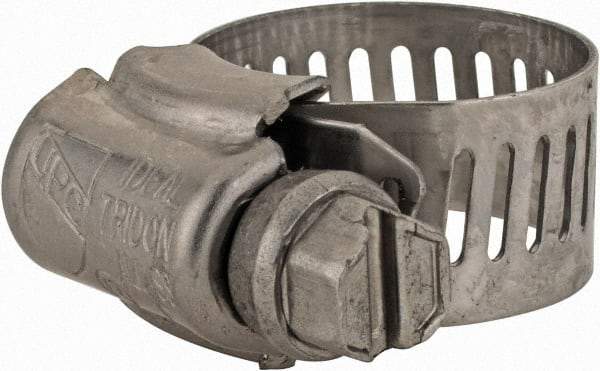 IDEAL TRIDON - SAE Size 6, 3/8 to 7/8" Diam, Stainless Steel Worm Drive Clamp - 1/2" Wide, Material Grade 201/305, Series 620 - All Tool & Supply