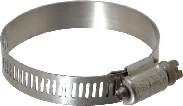 IDEAL TRIDON - SAE Size 32, 1-9/16 to 2-1/2" Diam, Stainless Steel Worm Drive Clamp - 1/2" Wide, Material Grade 201/305, Series 620 - All Tool & Supply