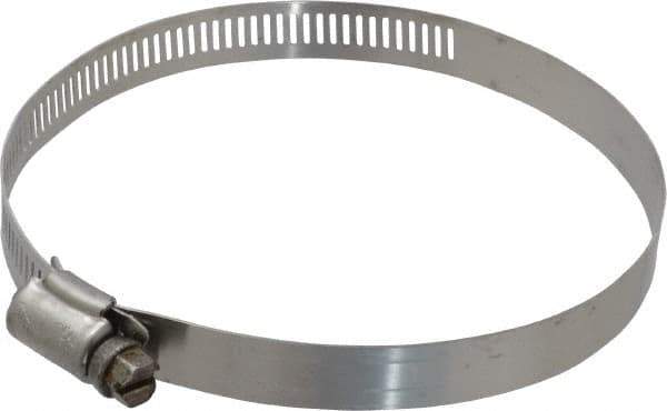 IDEAL TRIDON - SAE Size 64, 2-1/2 to 4-1/2" Diam, Stainless Steel Worm Drive Clamp - 1/2" Wide, Material Grade 201/305, Series 620 - All Tool & Supply