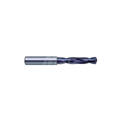 Screw Machine Length Drill Bit: 0.4488″ Dia, 140 °, Solid Carbide Coated, Right Hand Cut, Spiral Flute, Straight-Cylindrical Shank, Series 5510