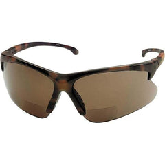 Jackson Safety - +2, Brown Lenses, Scratch Resistant, Framed Magnifying Safety Glasses - UV Protection, Tortoise Shell Plastic Frame - All Tool & Supply