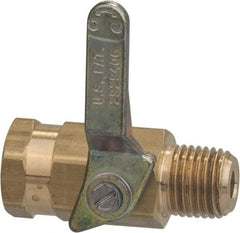 Specialty Mfr - 3/8" Pipe, Brass Standard Ball Valve - Inline - Two Way Flow, MNPT x FNPT Ends, Lever Handle, 500 WOG - All Tool & Supply