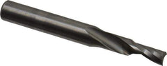 Onsrud - 3/16" Cutting Diam x 3/8" Length of Cut, 1 Flute, Upcut Spiral Router Bit - Uncoated, Right Hand Cut, Solid Carbide, 2" OAL x 1/4" Shank Diam, Single Edge, 21° Helix Angle - All Tool & Supply