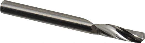 Onsrud - 3/16" Cutting Diam x 5/8" Length of Cut, 1 Flute, Upcut Spiral Router Bit - Uncoated, Right Hand Cut, Solid Carbide, 2" OAL x 3/16" Shank Diam, Single Edge, 21° Helix Angle - All Tool & Supply