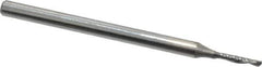 Onsrud - 1/16" Cutting Diam x 1/4" Length of Cut, 1 Flute, Downcut Spiral Router Bit - Uncoated, Right Hand Cut, Solid Carbide, 2" OAL x 1/8" Shank Diam, Single Edge, 21° Helix Angle - All Tool & Supply