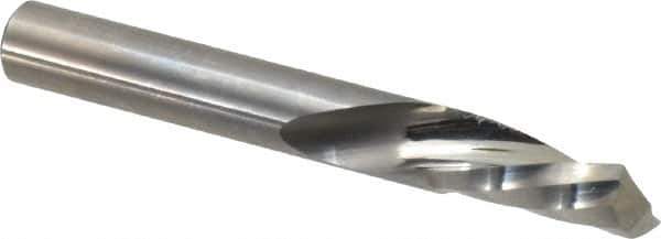 Onsrud - 3/8" Cutting Diam x 3/4" Length of Cut, 1 Flute, Downcut Spiral Router Bit - Uncoated, Right Hand Cut, Solid Carbide, 3" OAL x 3/8" Shank Diam, Single Edge, 21° Helix Angle - All Tool & Supply