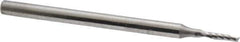 Onsrud - 1/16" Cutting Diam x 1/4" Length of Cut, 1 Flute, Upcut Spiral Router Bit - Uncoated, Right Hand Cut, Solid Carbide, 2" OAL x 1/8" Shank Diam, Single Edge, 21° Helix Angle - All Tool & Supply