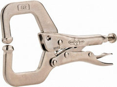 Irwin - 6" OAL C-Clamp Locking Pliers - 1-1/2" Jaw Depth, 2-1/8" Jaw Opening - All Tool & Supply