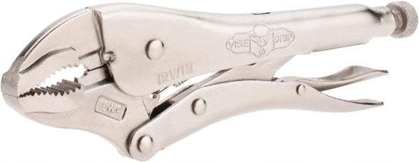 Irwin - 10" OAL Curved Jaw Locking Pliers - 1-7/8" Jaw Opening, Standard Handle - All Tool & Supply