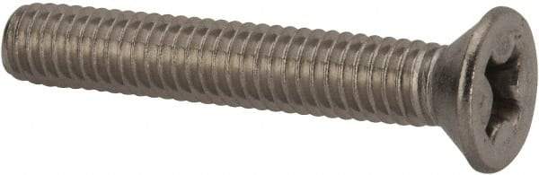 Value Collection - 5/16-18 UNC, 2" OAL Phillips Drive Machine Screw - Flat Head, Grade 316 Stainless Steel, Uncoated, Without Washer - All Tool & Supply