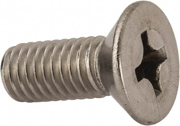 Value Collection - 3/8-16 UNC, 1" OAL Phillips Drive Machine Screw - Flat Head, Grade 316 Stainless Steel, Uncoated, Without Washer - All Tool & Supply