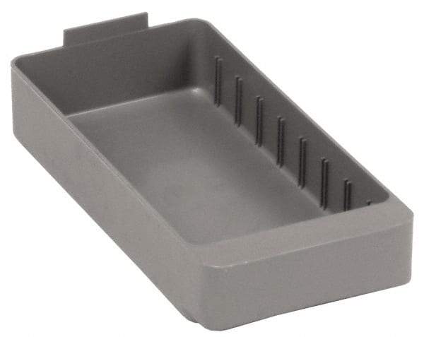 Quantum Storage - 28 Lb. Load Capacity, 11-5/8" Deep, Gray High-Impact Polystyrene Drawer Bin - 2-1/8" High x 5-9/16" Wide x 11-5/8" Long - All Tool & Supply